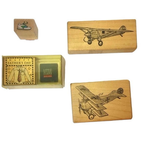 Set of (4) “Father’s Day” Theme Rubber Stamps - Picture 1 of 2